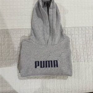 Puma Heather Gray Hoodie Unisex Youth Size 14/16